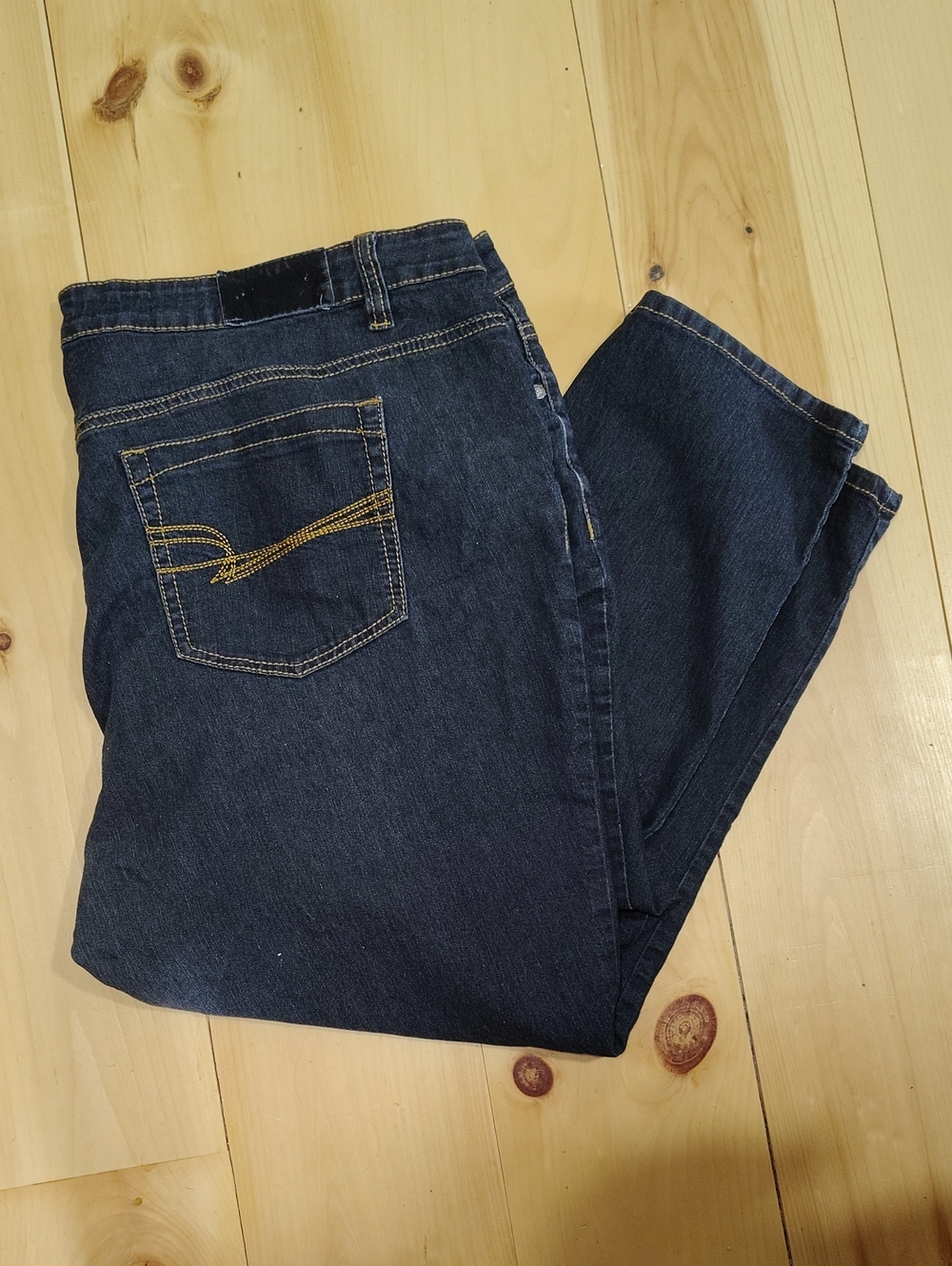 Women's Dark Blue Denim Jeans - Classic Straight Fit